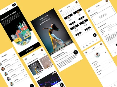 NYC Events app branding commercial design event app event branding events ios design new york ui ux web
