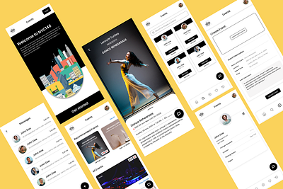 NYC Events app branding commercial design event app event branding events ios design new york ui ux web