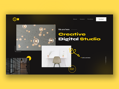 Creative Digital Studio Website 2021 trends agency asif branding creative design design agency digital studio flat header landing page minimal portfolio project studio trendy ui ux web design web header