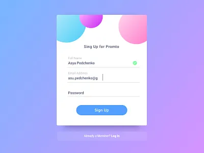 Sign In Form design flat form minimal signing signup ui ux web