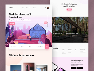 UI Design: BOBBE'L . Find the place where you love to live. app design designer designer portfolio illustration logo newshot sketch typography ui ux vector webdesign website website design