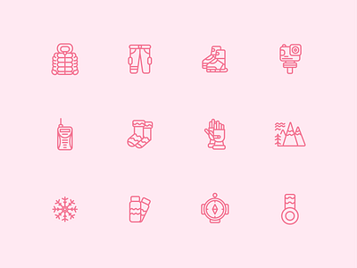 DOICON - Snowboarding Gear Icons Pack app icon basic icons christmas icons essential icons flat icons glyph icon glyph icons icon design line icons pixel perfect season icons ski icons snowboarding icons svg icons ui design ui icons vector icon website icon winter holidays winter icons