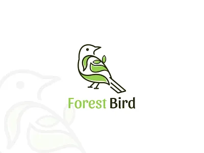 Forest Bird Logo animal animal logo bird bird logo branding clever creative creative logo design flat logo forest illustration leaf logo logodesign logotype minimal minimalist simple tree logo