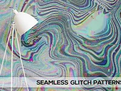 SEAMLESS GLITCH PATTERNS 90s acid green background cyberpunk design fuchsia futurism glitch grunge high resolution interference neon nostalgia seamless seamless pattern stripes style stylization surface design