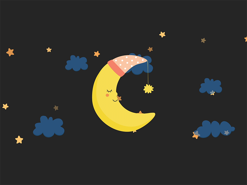 Sleeping Animation with lottie design lottie lottiefiles mobile app design mobile ui motion design motion graphic