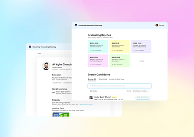 Graduate Recruitment Portal Web App minimal product design recruitment ui ux web app website design