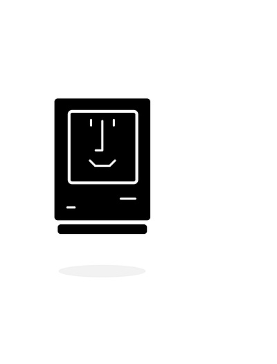 Apple Mac #1.1 apple black white design hello illustrator imac logo mac minimalistic old pc tech logo vector