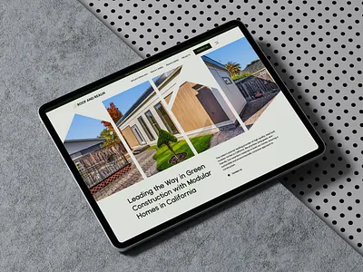 Roof & Realm - Landing Page california construction design furniture green house green websites home websites homepage homes house websites houses interior design landing page modular homes sustainable ui design ui ux ux design web design websites