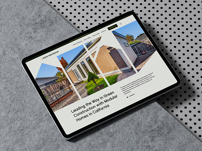 Roof & Realm - Landing Page california construction design furniture green house green websites home websites homepage homes house websites houses interior design landing page modular homes sustainable ui design ui ux ux design web design websites