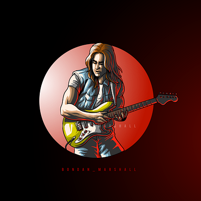 guitarist art artwork design drawing graphic design guitar guitarist illustration logo music music player musician vector wacom