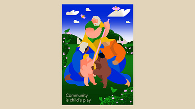 Culture of Solidarity colourful illustration playful poster renaissance ricardsznutans