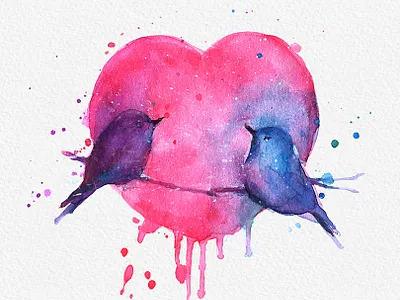 Love Birds Valentine’s Day Clipart PNG birdpainting birds clipart couple digital gogivo graphics instantdownload love lovebirds lovely transparent background valentine valentine day watercolor watercolor painting watercolorart watercolorbird wedding