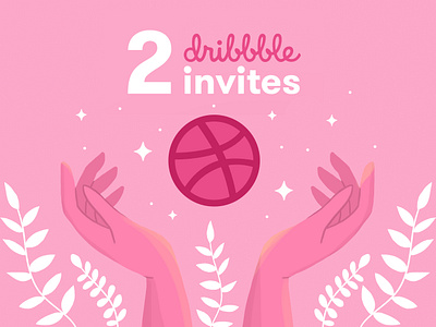 2 DRIBBBLE INVITES branding digital art digital illustration dribbbleinvite dribbleartist giveaway illustration illustration art invitation invite giveaway invites vector art vector illustration