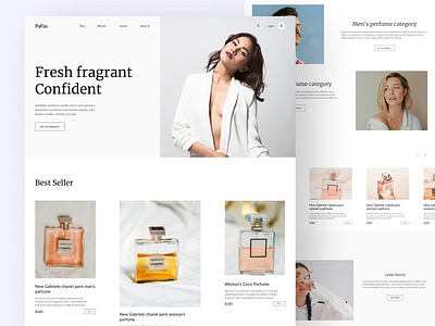 Perfume Store web clean ui design landing page design parfum parfume parfume website parfumestore ui ui design uiux uiuxdesign ux ux design web web design website