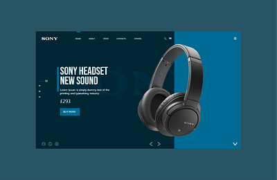 SONY HEADSET Awesome UI 2021 adobe xd art blue branding design designs ecommerce ecommerce design green headphone headset home illustration new sound sony sony playstation sony ui ui design ux