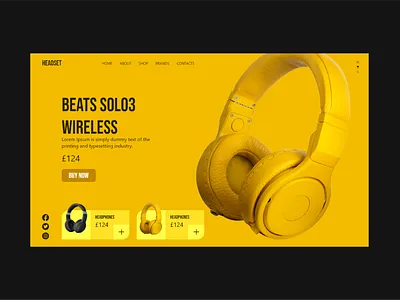 Beats web UI Design 2021 adobe xd art beast beats beats logo blue branding design ecommerce headphone how it works illustration solo typography ui design ux ux design web ui yellow