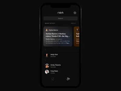 Ren - Interaction Design 3d alert animation animation design chat contact dark dark ui dialog fluid interaction interaction design ios message mockup smooth swipe ui ui animation ux