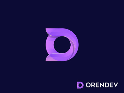 O and D logo Modern app logo design app logo branding design business logo company logo company logos d logo finance app letter logo modern logo o logo purple logo startup logo tech logo technology logo website logo