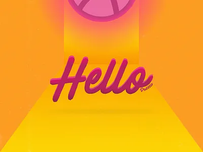 Hello Dribbble 3d hello hello dribbble lettering typography