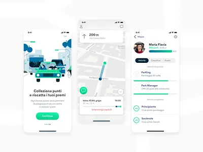 Parking Mobile App UI/UX app booking brand design brand identity clean clean design clean ui ios location app minimal app parking parking app parking lot