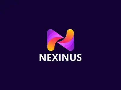 Nexinus Logo Design 2d art abstract agency logo brand agency brand identity colorful gradient logo icon design lettermark logo logo branding logo design logodesign modern design modern logo n letter n logo nexinus symbol ui