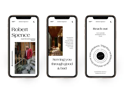 Robert Spence® - Business Lawyer business design landing page lawyer photography typography ui ux website