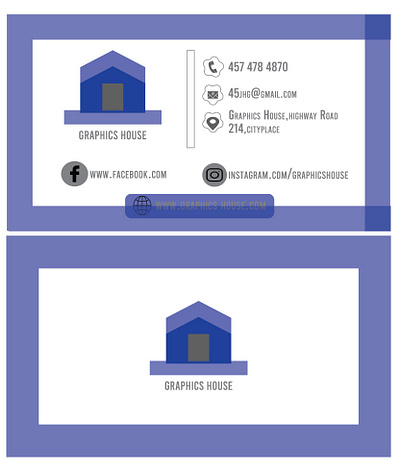 graphics house bebas regular b card business card design