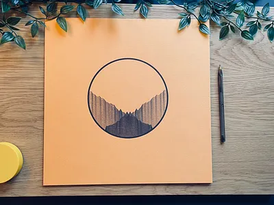 Generative mountain study #2 generative art plotterart