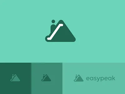 Easy Peak access brand clear creative easy escalator goal logo mark memorable mountain peak satairway simple smooth solution success summit