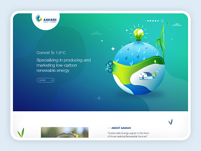 Aakash green_Website UI/UX Design aakash bamboo design green illustration plants ui ui ux visual design website