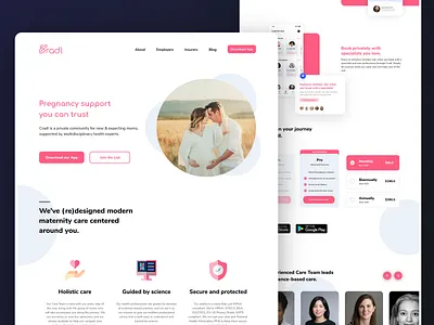 Pregnancy Health Webiste UI clinic website fitness website health website healthcare website landing page medical website uidesign webdesign