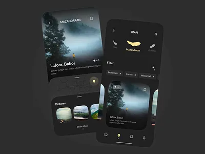 Mazandaran Tourist - Concept babol clean clean ui concept dark gilan golestan homepage iran iranian mazandaran minimal minimalism minimalist mountain nature persian persian empire travel uiux
