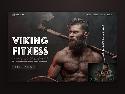 Web Design | Viking Fitness clean design fitness landing page landing page design photography roleplaying ui viking web web design web ui website website design