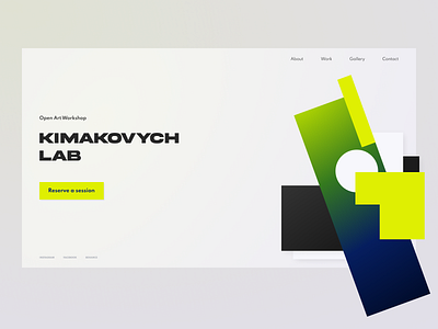 Art Workshop Website | KIMAKOVYCH LAB architecture art art direction art directors club artist artwork branding concept concept design cube design illustration kimakovych ui ui design web design workshop