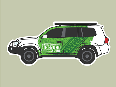 4wd Sticker Design 4wd cars illustration outdoors sticker