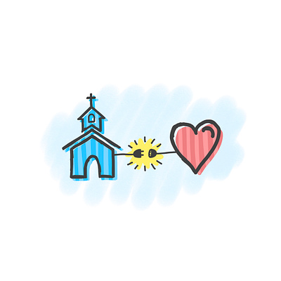 Are you plugged in? church doodle get involved heart plug plugged in sketch