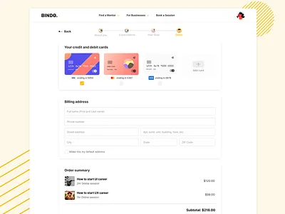 Mentor & Mentee service - Checkout app design minimal ui ux web