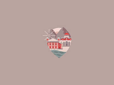 Bulgarian travel icon architecture branding building bulgaria bulgarian illustration logo tourism travel vector