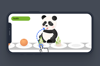 Illustration of animal feeding game animal art design figma figma design figmadesign flat game game art game design games graphic design illustration panda pandas