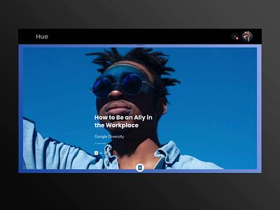 Hue Article animation app design diversity lms ui ux web