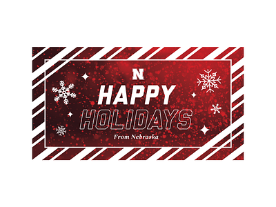 Holiday Postcard college holiday mailer nebraska postcard print print design unl winter