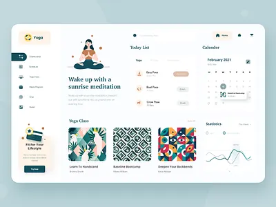 🧘‍♀️ Yoga Dashboard Scheduling 🧘‍♀️ dashboard dashboard ui design illustration interface task dashboard ui uiux user interface ux yoga yoga dashboard yoga pose yoga sports