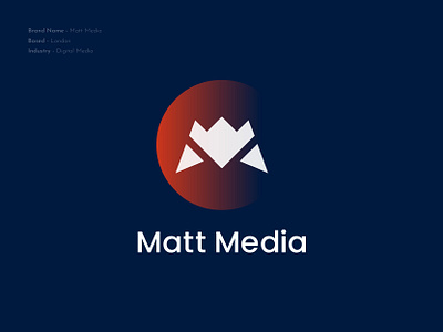 Matt Media Logo bachelorgraphix best logo designer in dribbble business cards stationery clean colorful creative design agency finance flat gradient logo hexagon play button logo branding logotype matt media logo media logo minimal modern identity design modern logo vector art visual identity