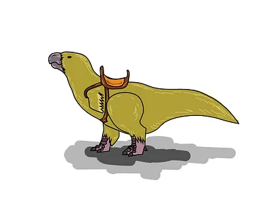 dinosaur companion art cartoon character design creature design digital painting dinosaur illustration
