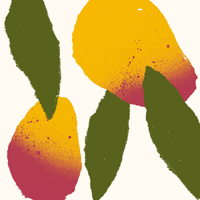 Torn Mango branding color design fruit illustration mango texture torn