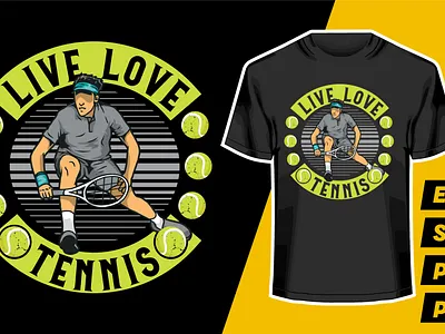 Live Love Tennis Graphic adobe illustrator adobe photoshop artwork artworks design design art t shirt t shirt design t shirt illustration tshirt tshirt design typography
