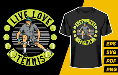 Live Love Tennis Graphic adobe illustrator adobe photoshop artwork artworks design design art t shirt t shirt design t shirt illustration tshirt tshirt design typography