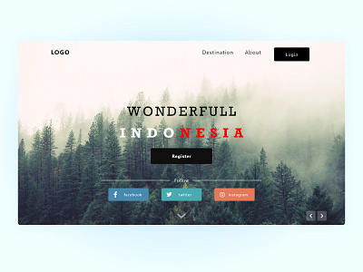 The Wonderfull Indonesia - Web Design design illustration typography ui web website