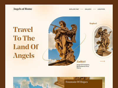 Museum of Angel ancient clean daily ui design greek italy landing landing page minimal museum roman rome ui ui design uiux ux ux design web webdesign website