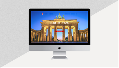 Da&Deutsch is landing page for author's course course design deutschland language minimal school ui ux web